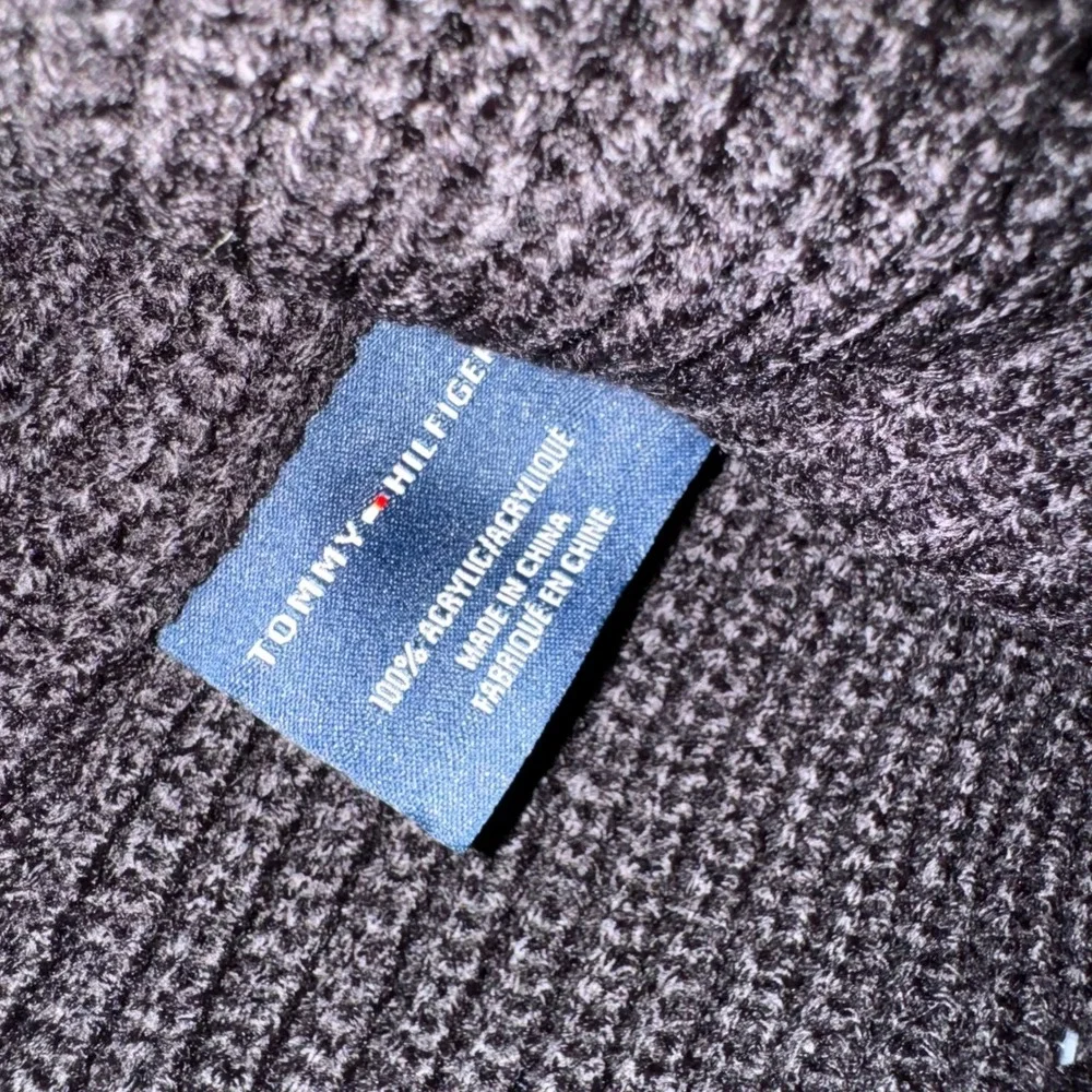 Tommy Hilfiger Black Knit‎ Hat and Scarf Set Men OS